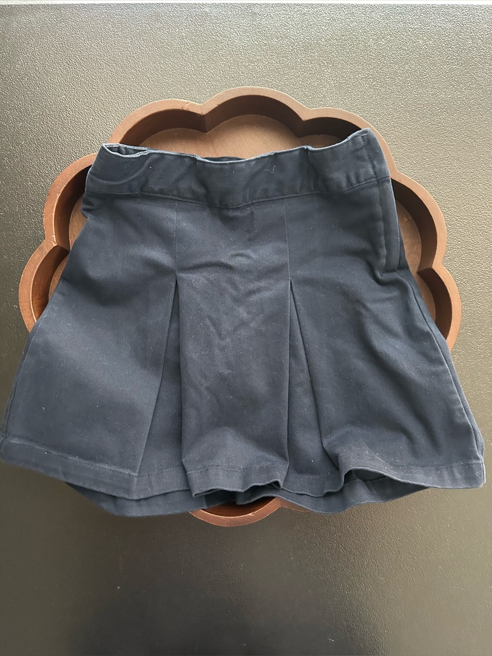 Girls Cat & Jack Navy Blue Pleated Skirt with Shorts Attached Size 6